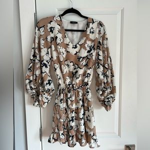 Floral Mini Dress with Sleeves